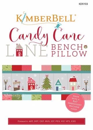 Kimberbell Candy Cane Lane Bench Pillow Machine Embroidery Version # KD5103