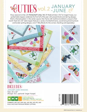 Kimberbell Cuties Volume 2 Jan-June # KD5110