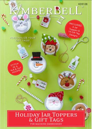Kimberbell Holiday Jar Toppers & Gift Tags # KD5128