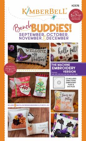 Bench Buddy Series September - December Machine Embroidery CD # KD576