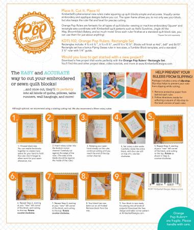 Orange Pop Rulers Rectangle Set # KDTL102