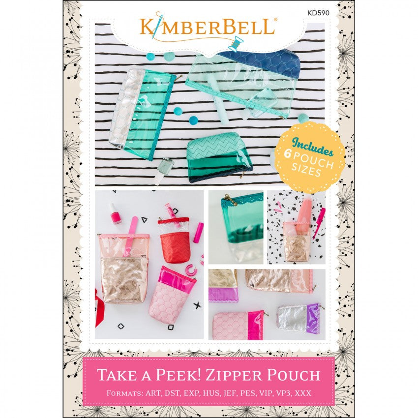 Kimberbell  Take a Peek! Zipper Pouch Embroidery CD