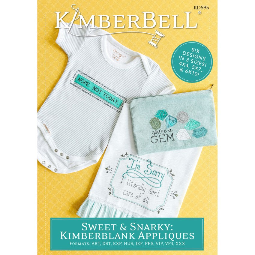Kimberbell Sweet & Snarky: Kimberblank Appliqués KID595