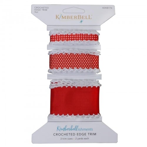 Kimberbell Crocheted Edge Trim Red KDKB176