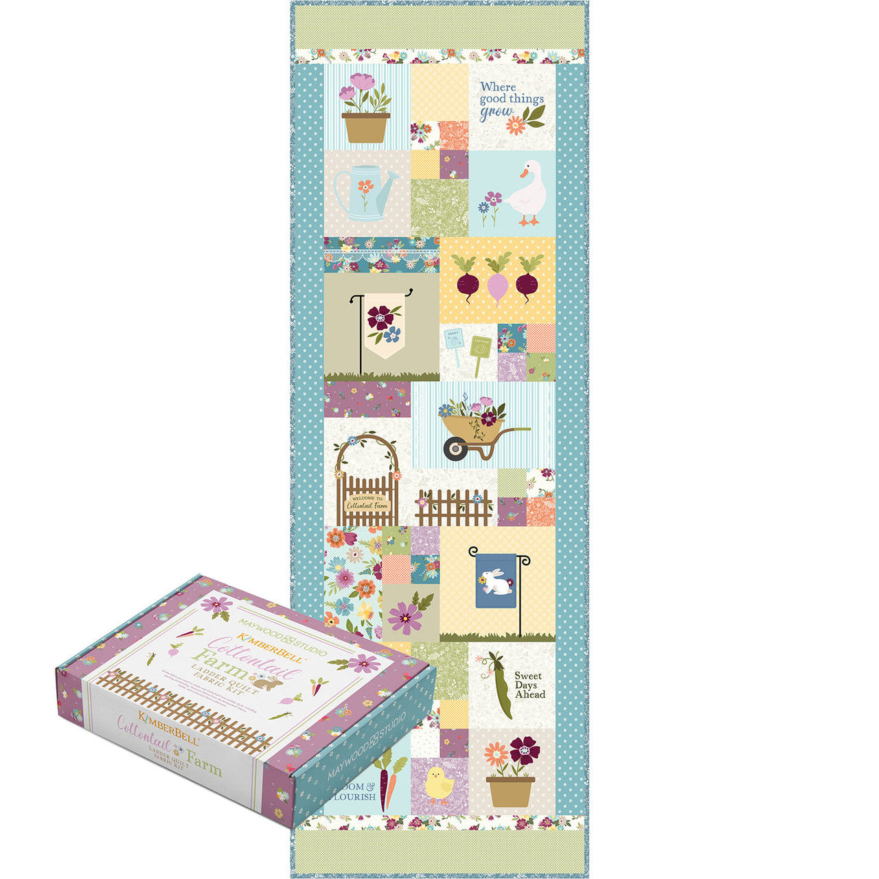 Pre-Order Cottontail Farm Ladder Quilt Full Kit Oct 2026