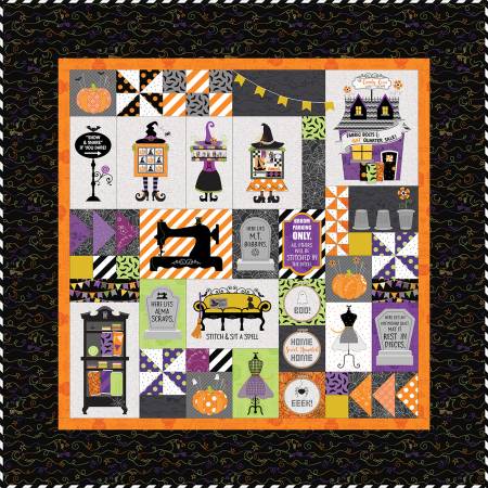 Kimberbell Candy Corn Quilt Shoppe Kit - Fabric Only, 40in x 40in