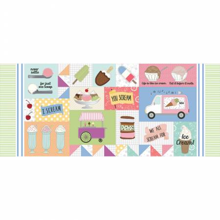 Kimberbell Bench Pillow Kit Two Scoops, fabric for top, borders & backing. # KIT-MASTSPBP