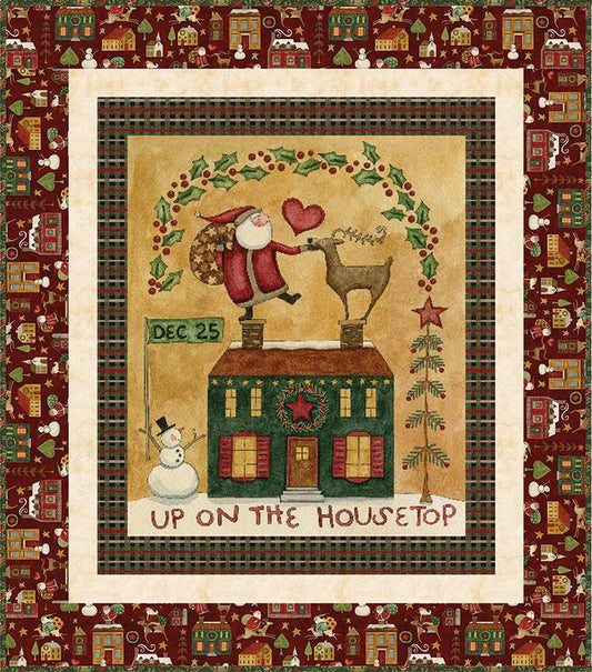 pre order Up on the Housetop Panel Quilt Boxed Kit June 2024