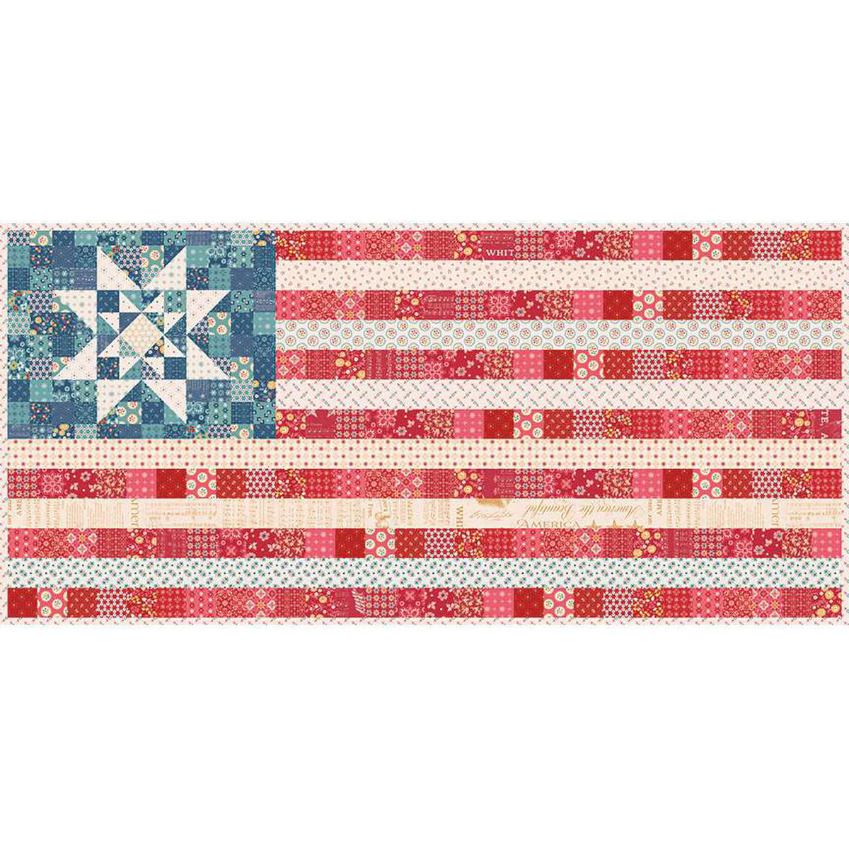 Pre-Order Lori Holt Americana Oh Beautiful Flag Runner & Amber Waves Mini Quilt Kit April 2025