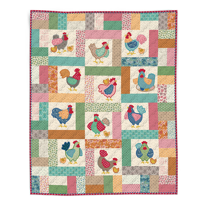 Pre-Order Machine Embroidery Chicken Salad Quilt by Lori Holt - FABRIC ONLY KIT using Family Reunion  Jan 2027