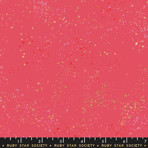 Speckled Metallic Strawberry RS5027 43M Ruby Star by the half yard