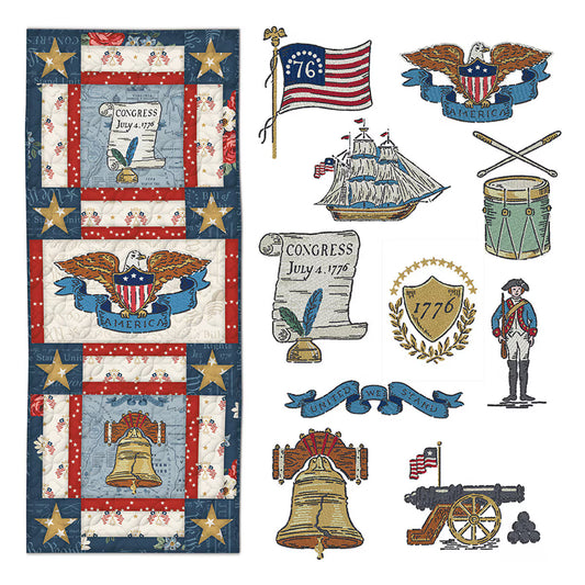 America 250 Door Banner and Asset Pack - Machine Embroidery USB