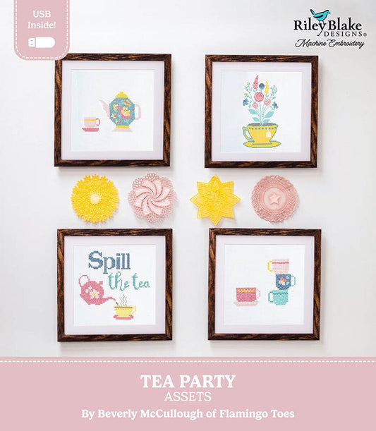 Tea Party Cross-Stitch Assets by Bev McCullough - RBD & M.E.™ USB Nov 2026