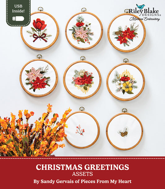 Riley Blake Christmas Greetings Assets by Sandy Gervais - RBD & M.E.™ USB