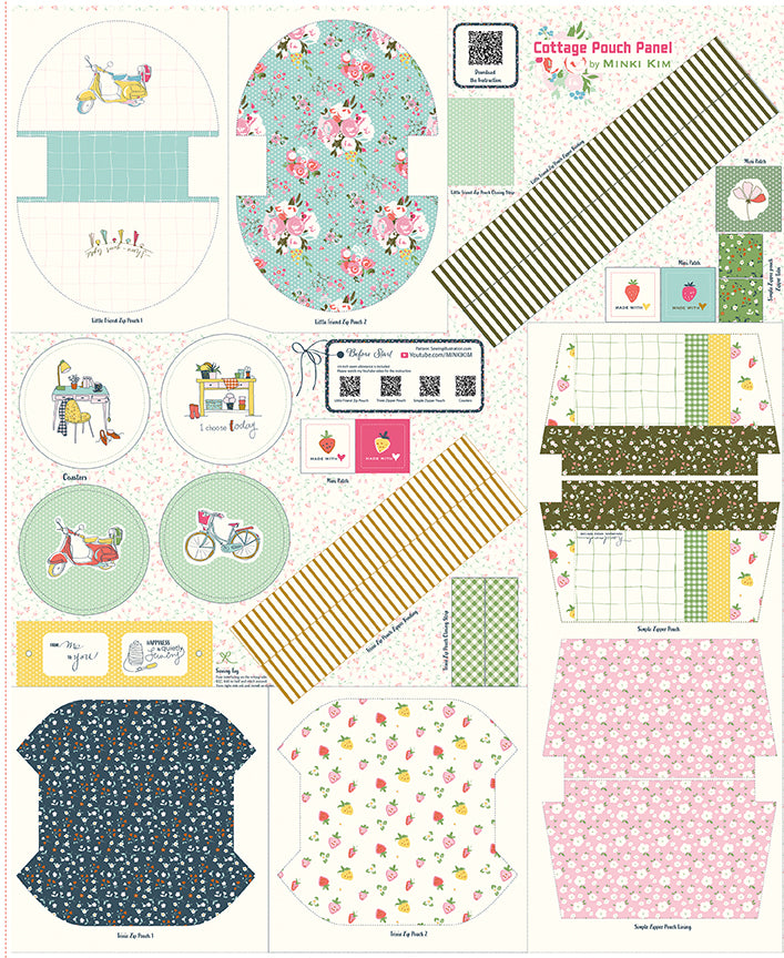Pouch Panels 35 1/2" x 43 1/2" Cottage Pouch Panel