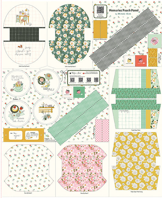Minki Kim Pouch Panels 35 1/2" x 43 1/2" Memories Pouch Panel