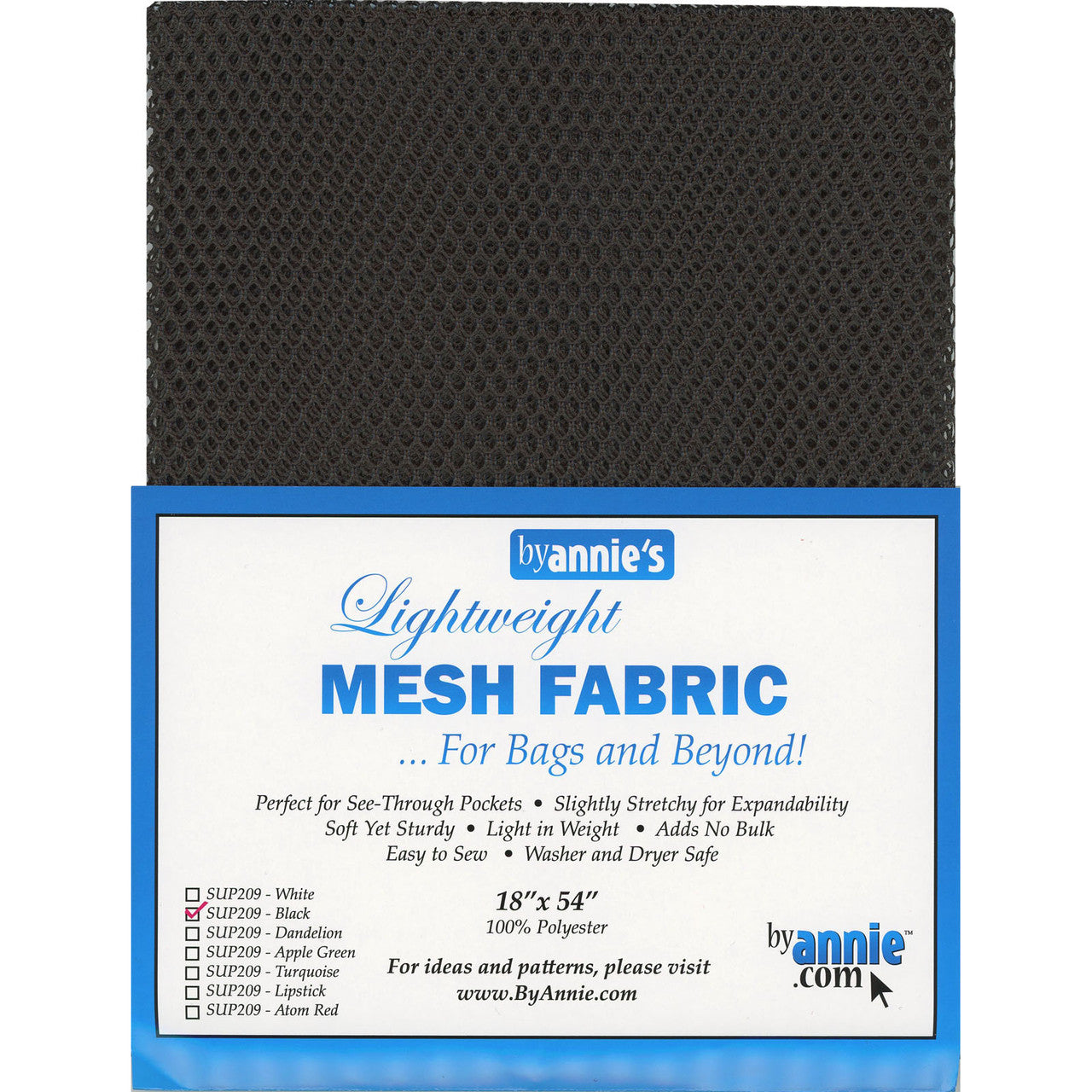 Lightweight Mesh Fabric Black PAASUP209-BLA