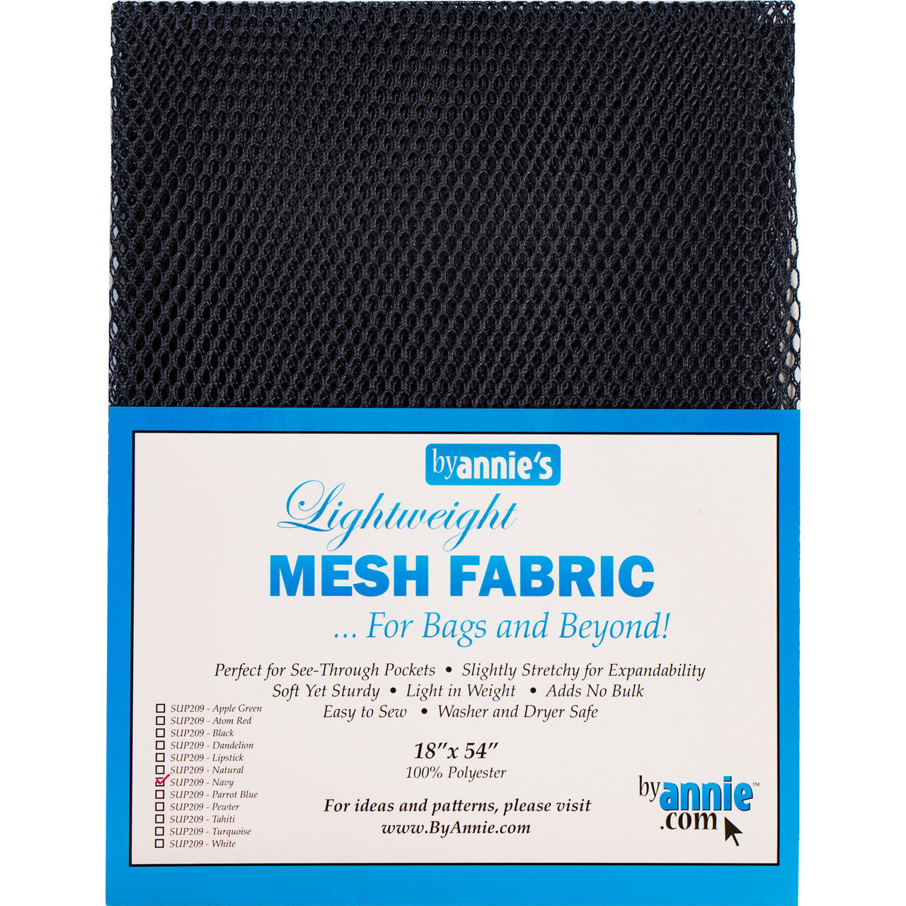 Lightweight Mesh Fabric Navy PAASUP209-NAV