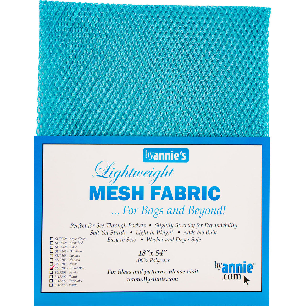 Lightweight Mesh Fabric Parrot Blue PAASUP209-PBL
