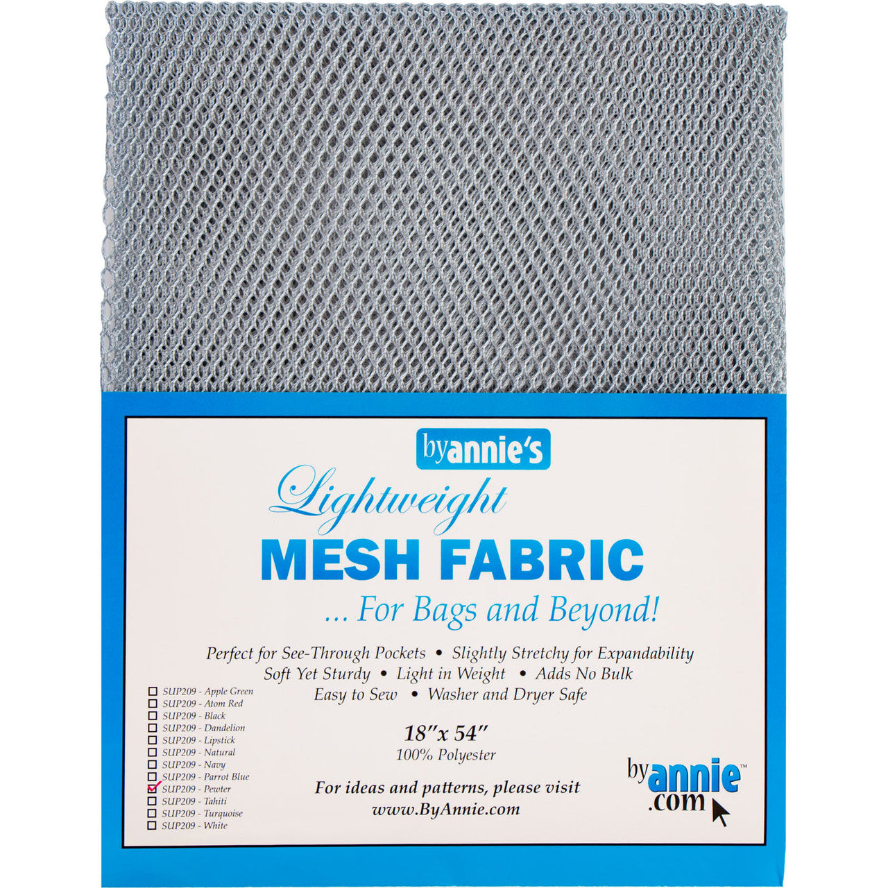 Lightweight Mesh Fabric Pewter PAASUP209-PEW