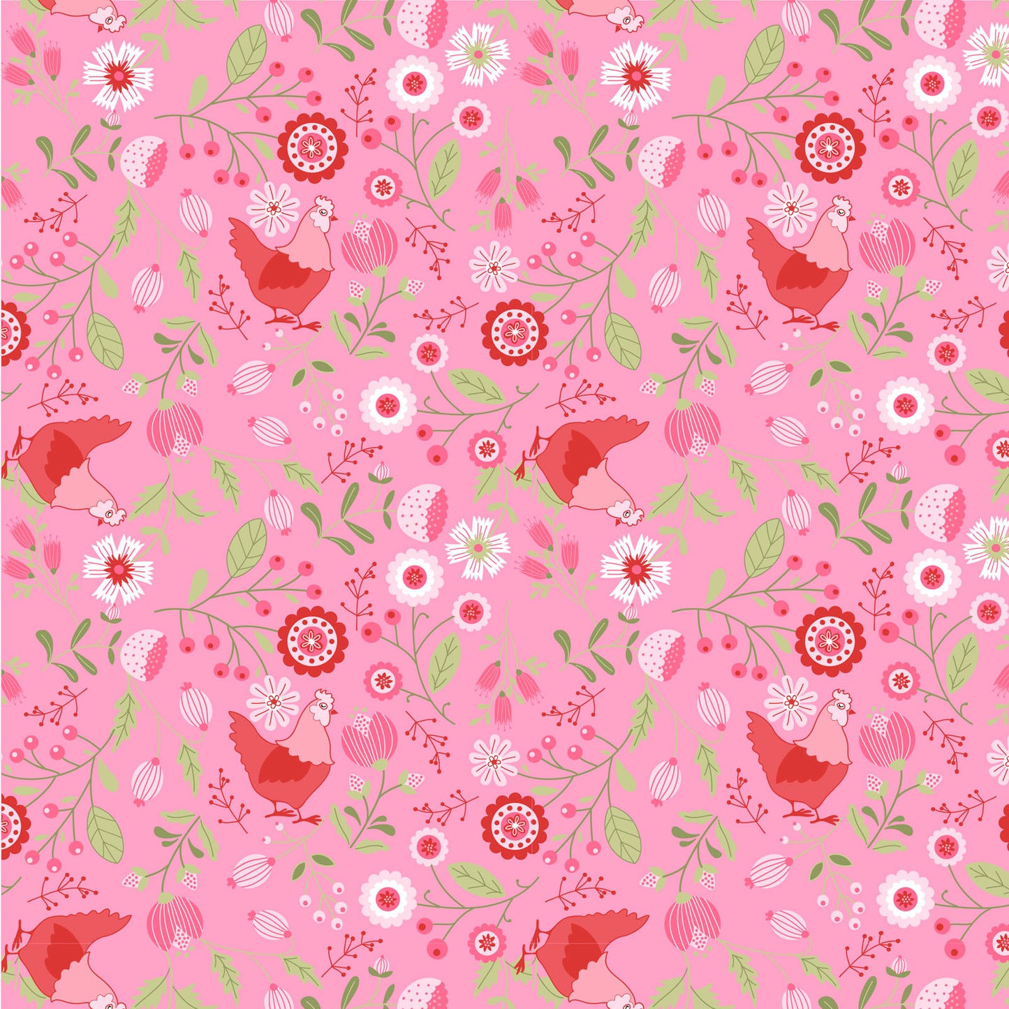 Smitten Chicken 10" Squares (42 pcs) SQ-POCSN251130