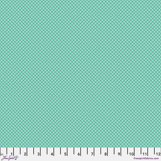 Tula Pink True Colors On the Grid - Raindrop by the 1/2 yard