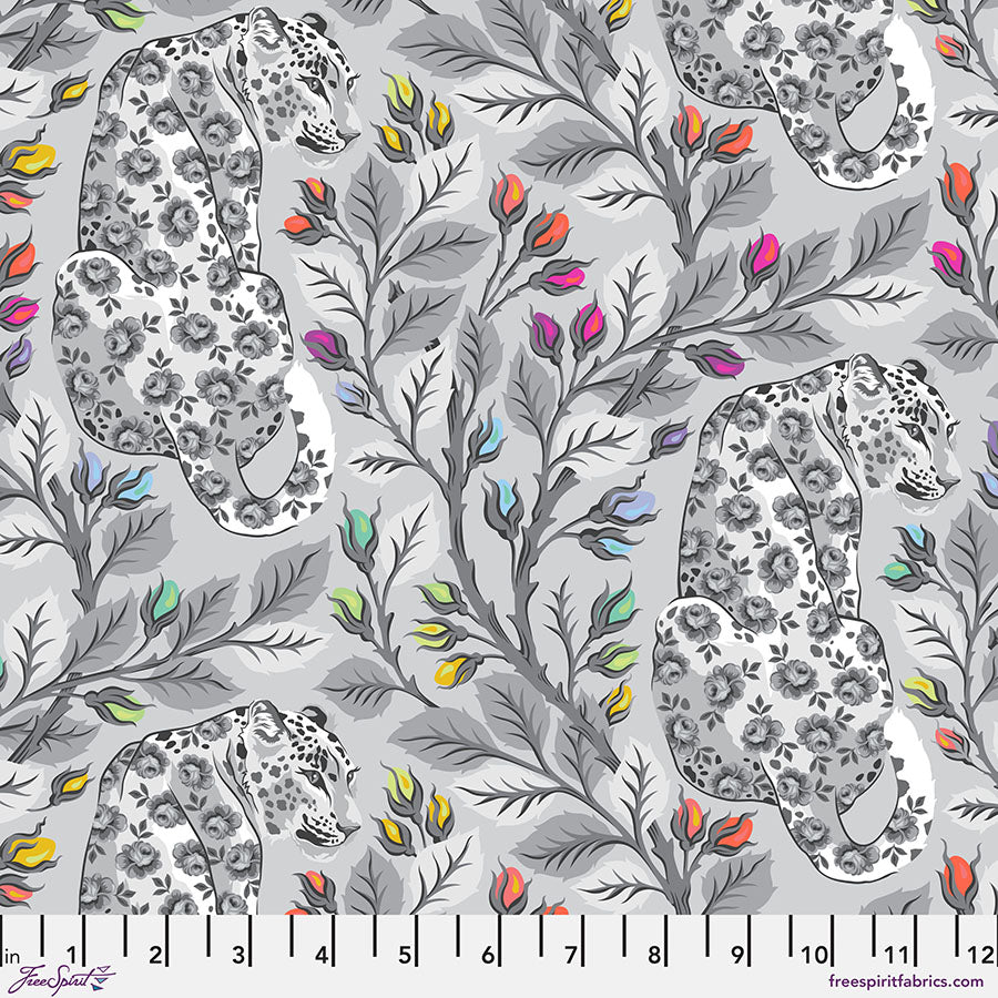 Tula Pink Grayworks  Beautymark - Fog  By the 1/2 yard
