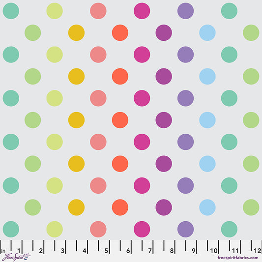 Disco Poms - Whisper || True Colors Graywork Tula Pink by the 1/2 yard
