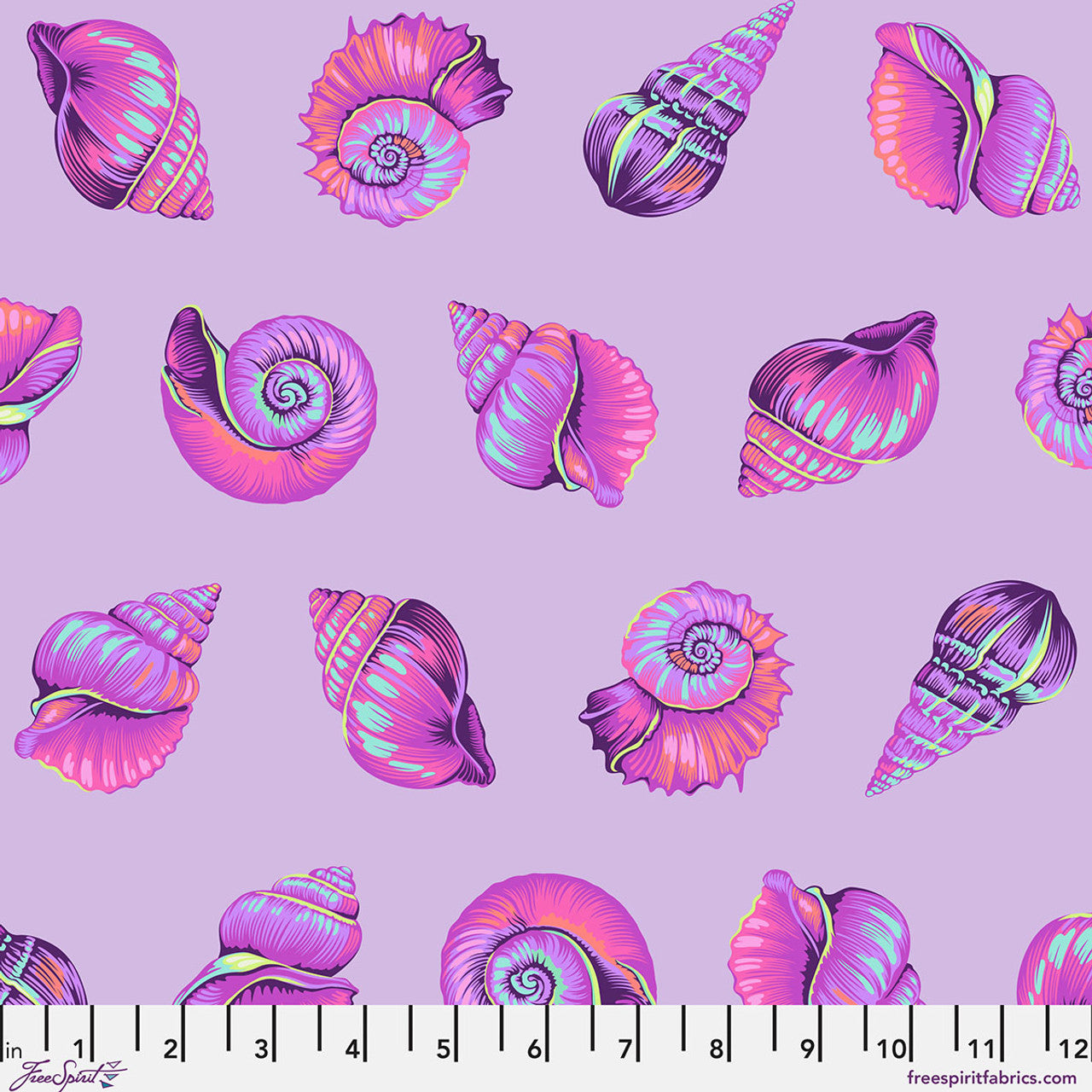 Pre-Order Tula Pink Lil Shelly - Ultraviolet || Floral Reef by the yard