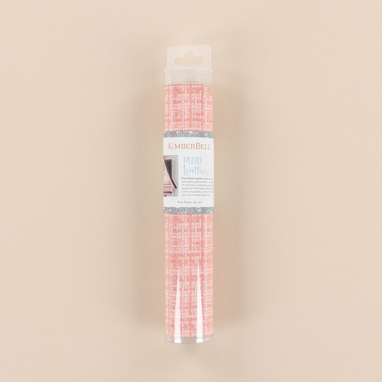 KDKB1328 Pink Plaid Leather for the Stitching hour