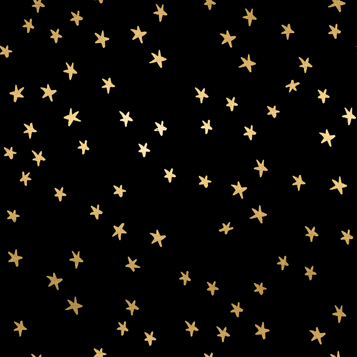 Starry Metallic Black Gold RS4109 50M Ruby Star by the half yard