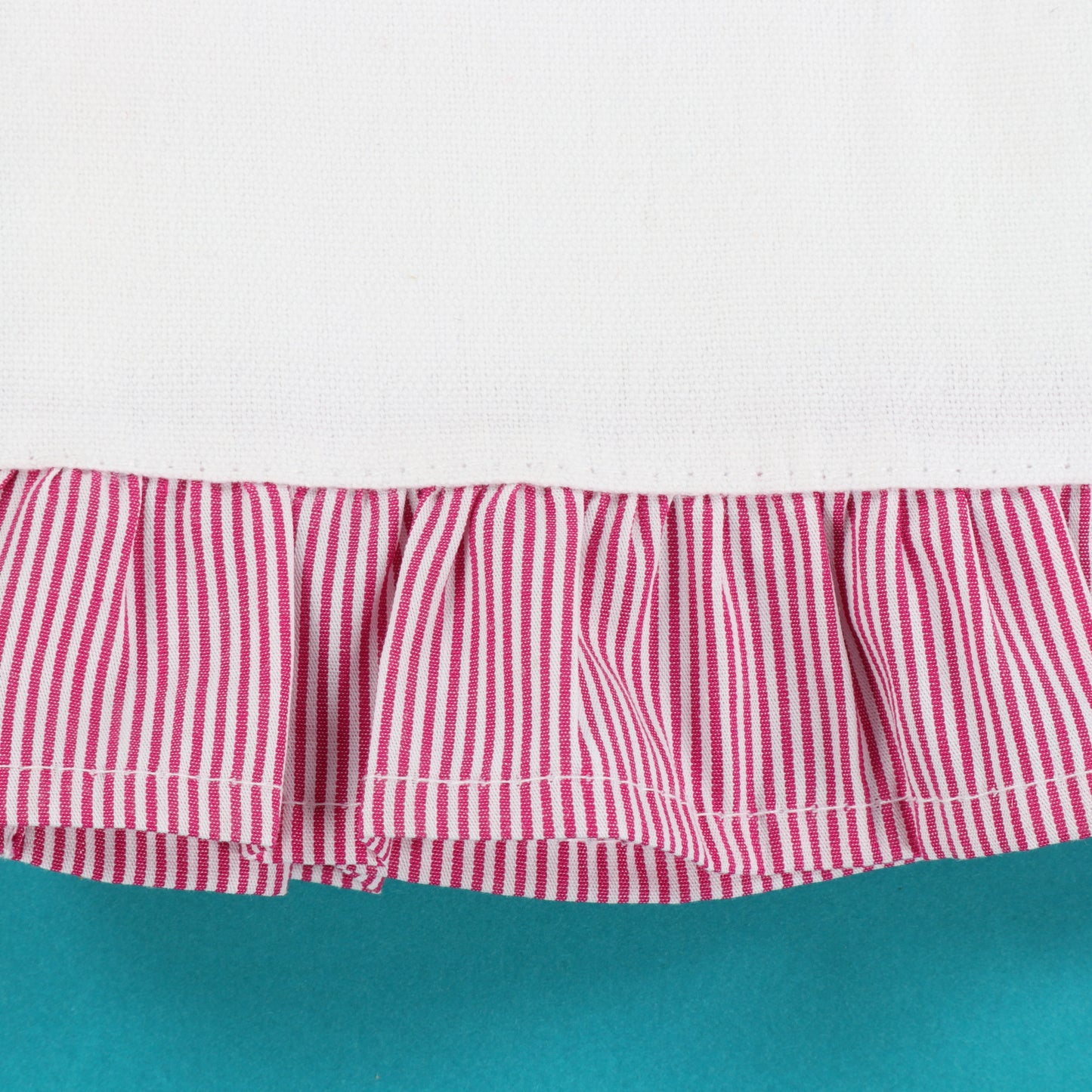 Kimberbell Red & White Striped Ruffled Tea Towel 2 pack