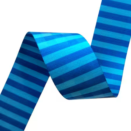 Sassafras Lane Designs Blue Stripe Webbing 2in wide by the yard # SASSWEB-06