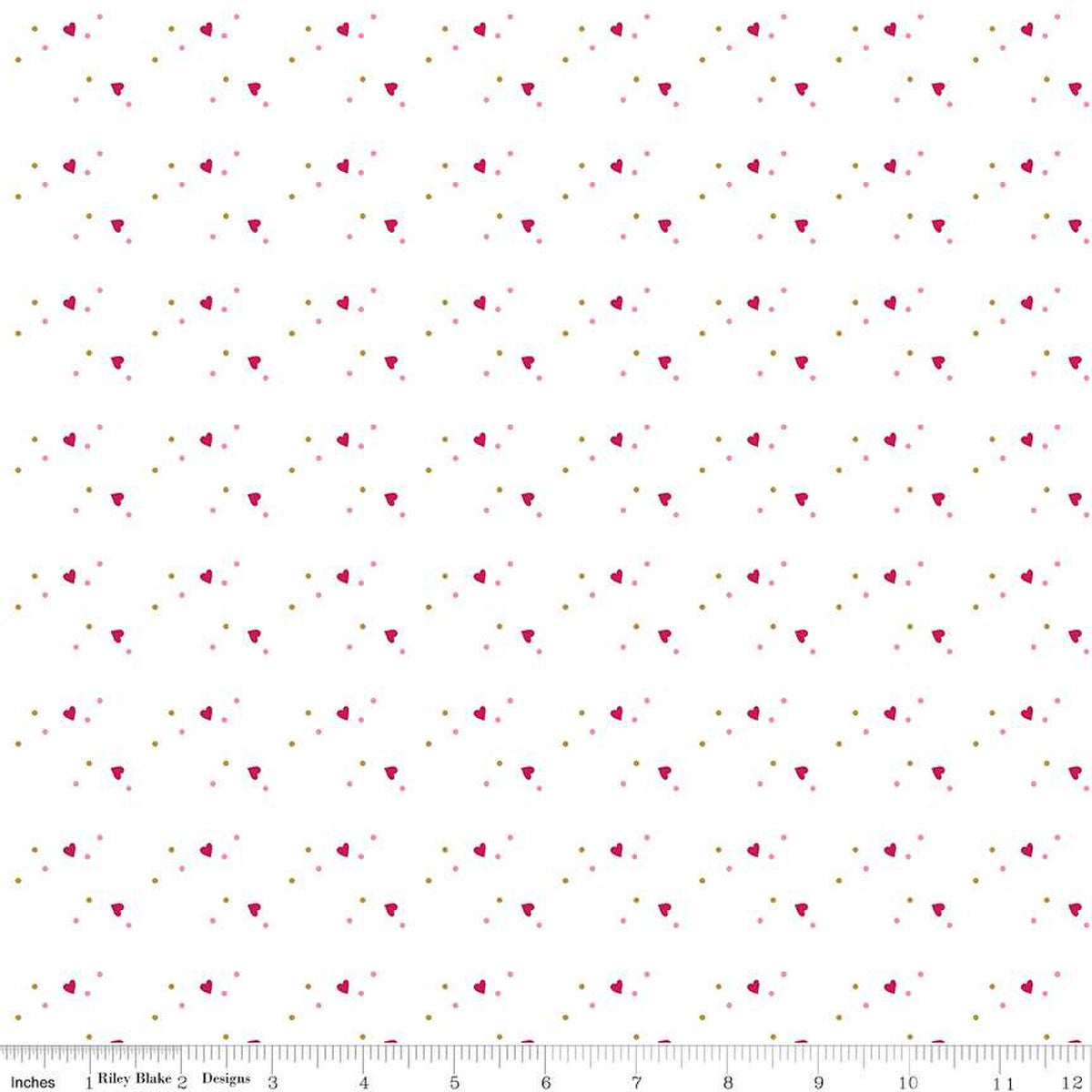 Riley Blake Mint for You Sprinkle Hearts White Sparkle by the yard