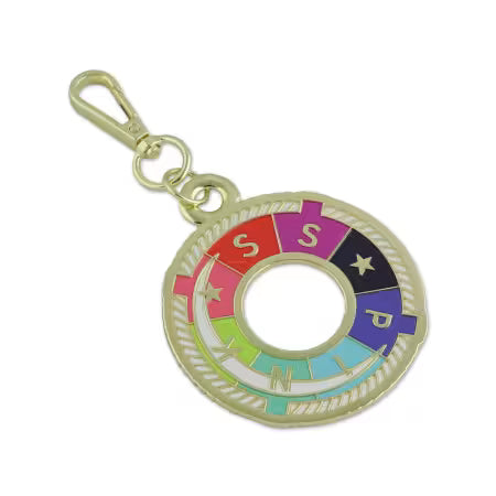 Tula Pink Floral Reef Collection: S.S. Pink Deep Dive Bag Charm # STS343