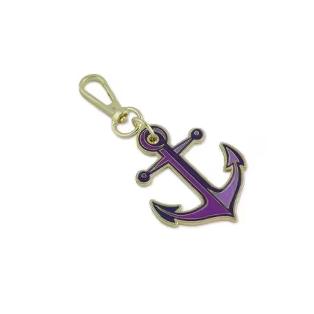 Tula Pink Floral Reef Collection: Anchors Aweigh UltraViolet Bag Charm # STS345