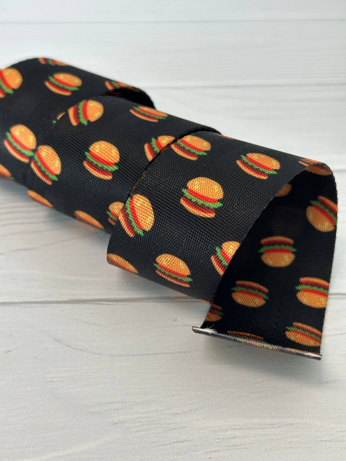 Wonderground Fabrics and Crafts - Black Burger 1.5” Seatbelt Webbing