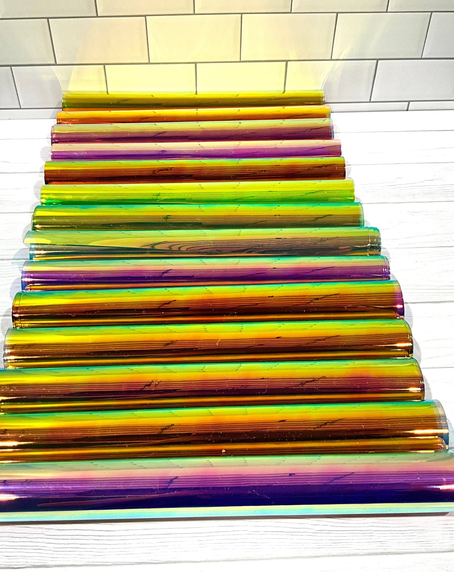 Wonderground Fabrics and Crafts - Clear reflective Colorshift  TPU Vinyl