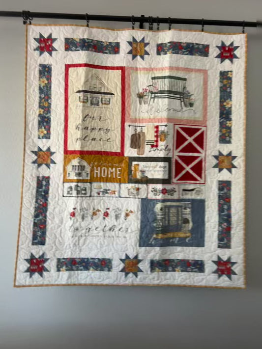 Homemade Farmhouse Panel Quilt